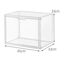 Book storage box, magazine transparent bookshelf, album D, desktop dust-proof large-capacity acrylic display cabinet, organizing box thumbnail 5