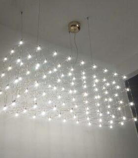 加工定制现代盘简约DD890满天星吊灯店大酒堂非立标工程灯售楼部