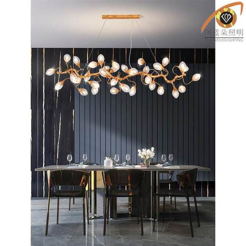 吧台茶室餐XD0343厅吊后代轻奢全铜别墅客厅商用创意恐灯龙现蛋树