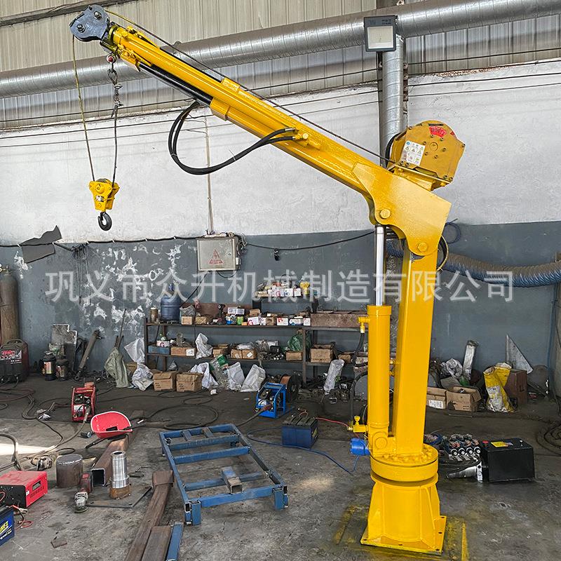 厂家加工吨 卡车随车吊 .车载汽油小吨位0.8吨KIK 1皮 液压随车吊