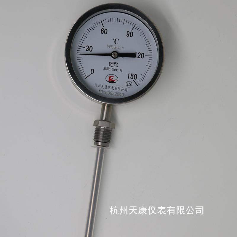 双金仪属WSS-480F温度工计业级指针温度温计轴向径向万向湿度表