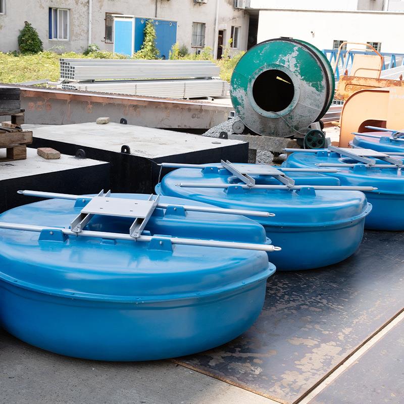 浮浮筒搅拌机浮球拌低式速混合搅器河道设450HLJ-1备立式环流筒曝