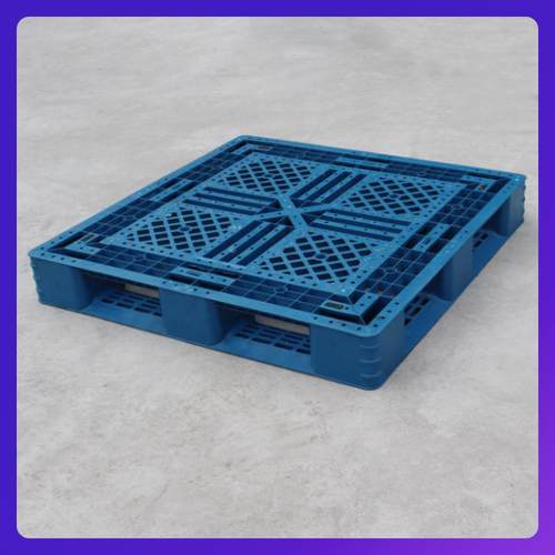 上海厂家 11FMQ11格田字料托盘车网格塑胶卡板仓储叉用塑周转网栈