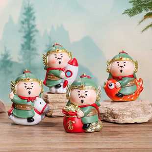 新款直销如果 卡通Q版郑成功树脂国潮摆件桌面装饰品手办创意学生