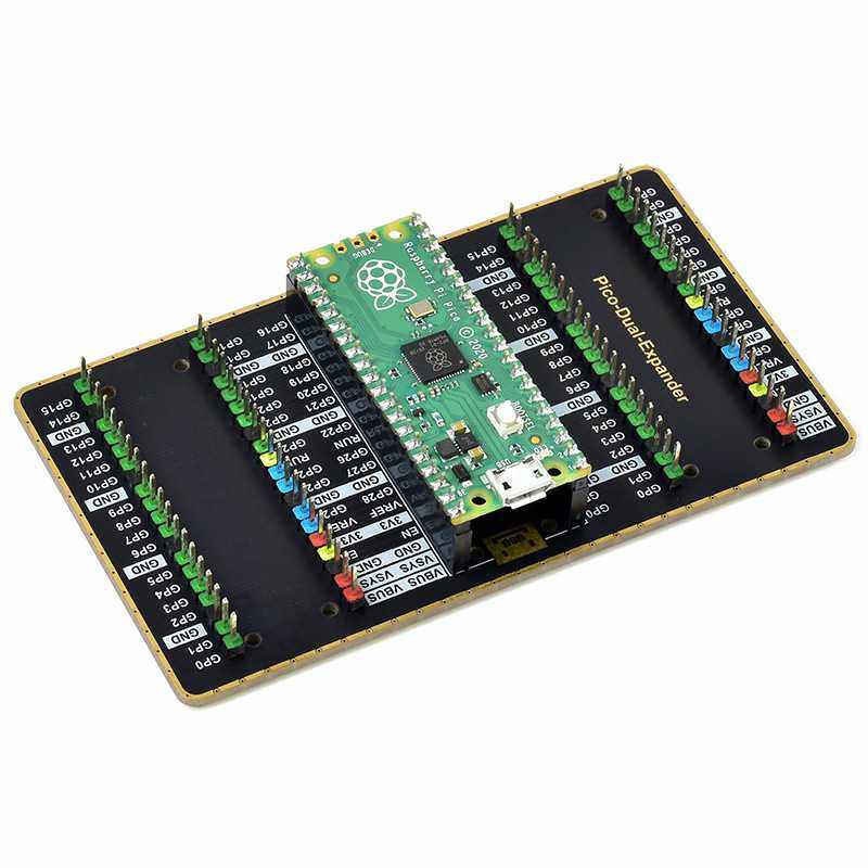 新款直销树莓派Pico接口外扩展板2组2×20排针标准接口支持USB外,电子元器件市场,树莓派配件,淘宝优惠券,粉丝福利购,淘宝优惠卷