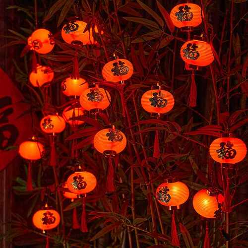 新款直销led红灯笼新年橱窗装饰春节元宵庭院门口喜庆装扮流苏灯