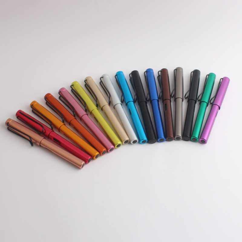 新款直销直销 透明正姿学生金属极光恒星系列铝杆钢笔 定制加印lo