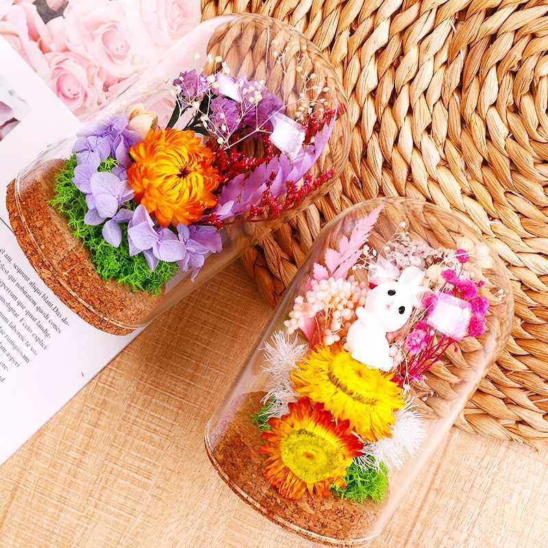 新款直销玻璃罩永生花diy礼物干花材料包微景观摆件装饰团建创意,玩具/童车/益智/积木/模型,手工创意粘贴类,淘宝优惠券,粉丝福利购,淘宝优惠卷