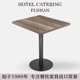 ins风甜品奶茶店方形咖啡桌西餐厅桌椅餐饮连锁店餐桌售楼洽谈桌