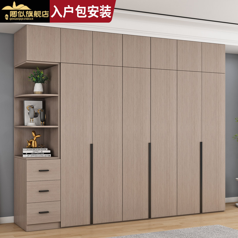 衣柜家用卧室现代简约化妆台组合出租房用简易组装儿童衣橱