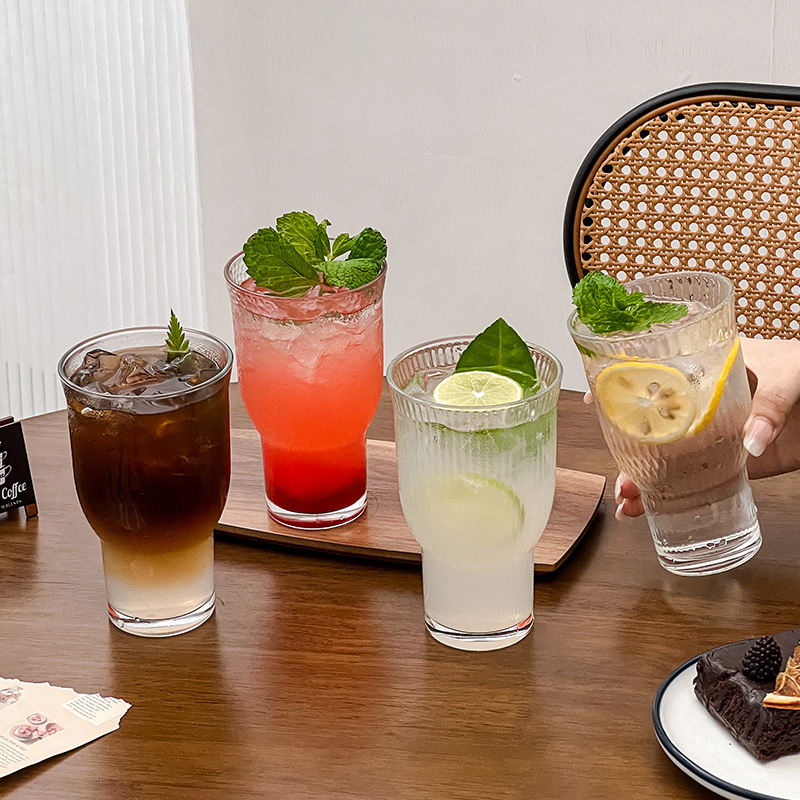 臻皿ins复古宽口玻璃杯