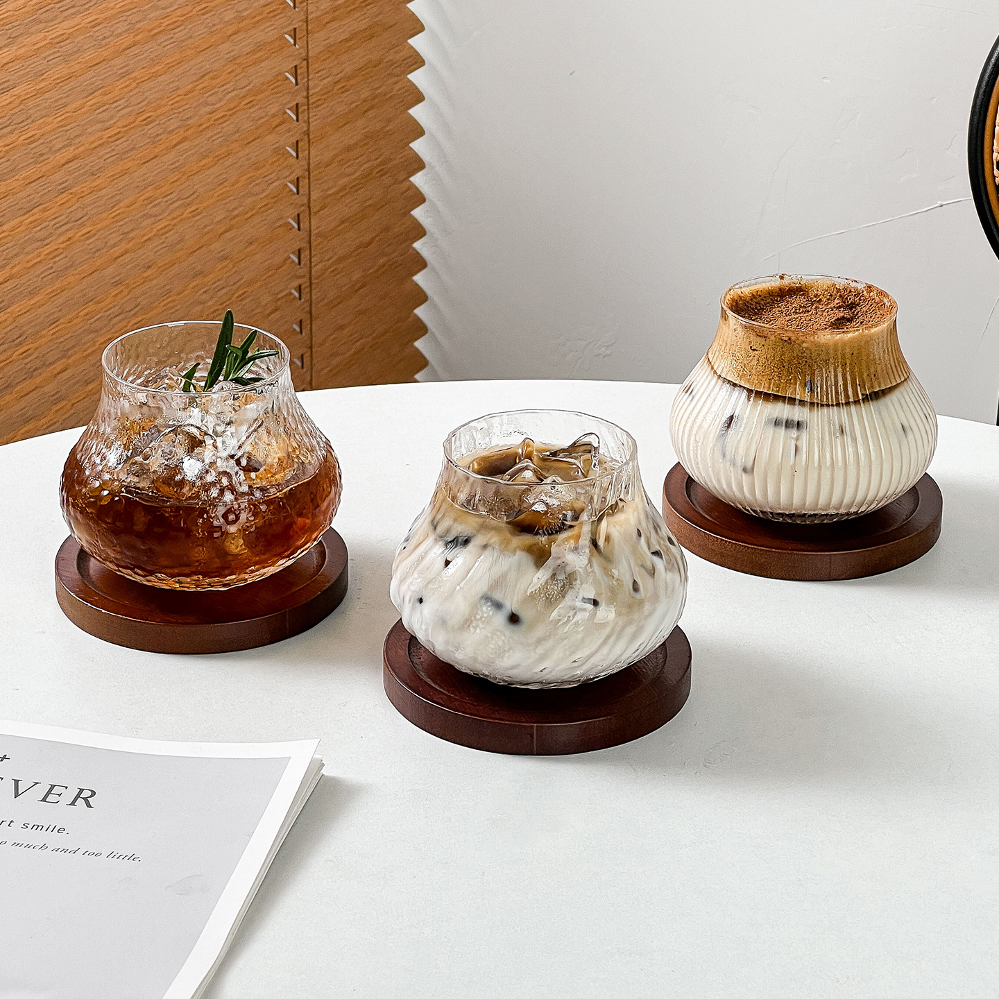 高级感ins大肚火山冰美式咖啡杯