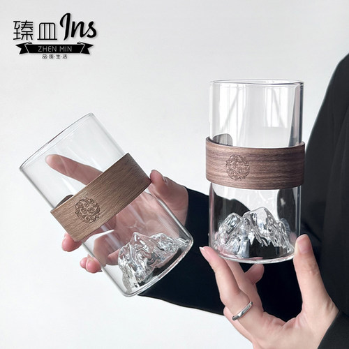 臻皿ins风高硼硅玻璃茶杯玻璃杯