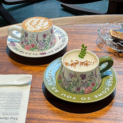 臻皿ins陶瓷杯设计感杯碟