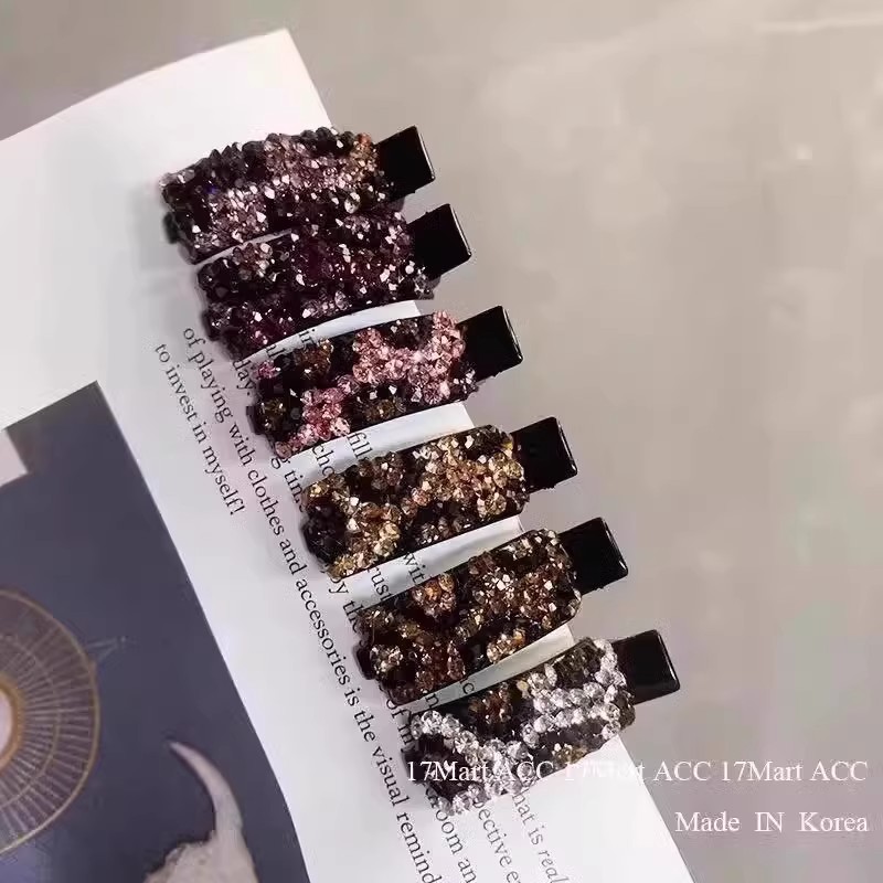 网红气质水钻发夹女时尚韩版刘海侧边夹新款碎发夹简约百搭头饰