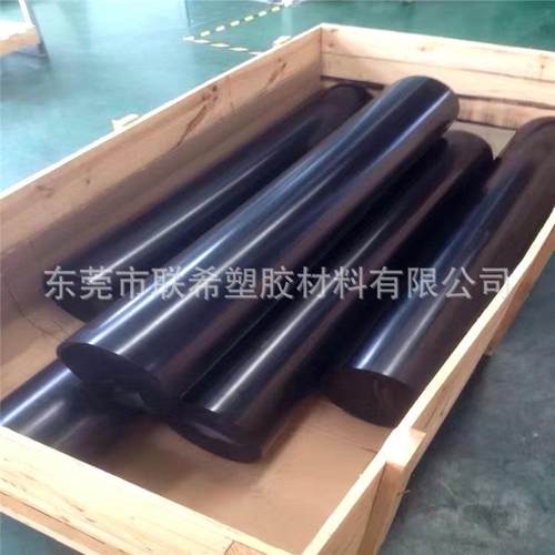 .黑色加纤PPS棒 不怕高温绝缘棒材 纯料pps棒聚苯硫棒材