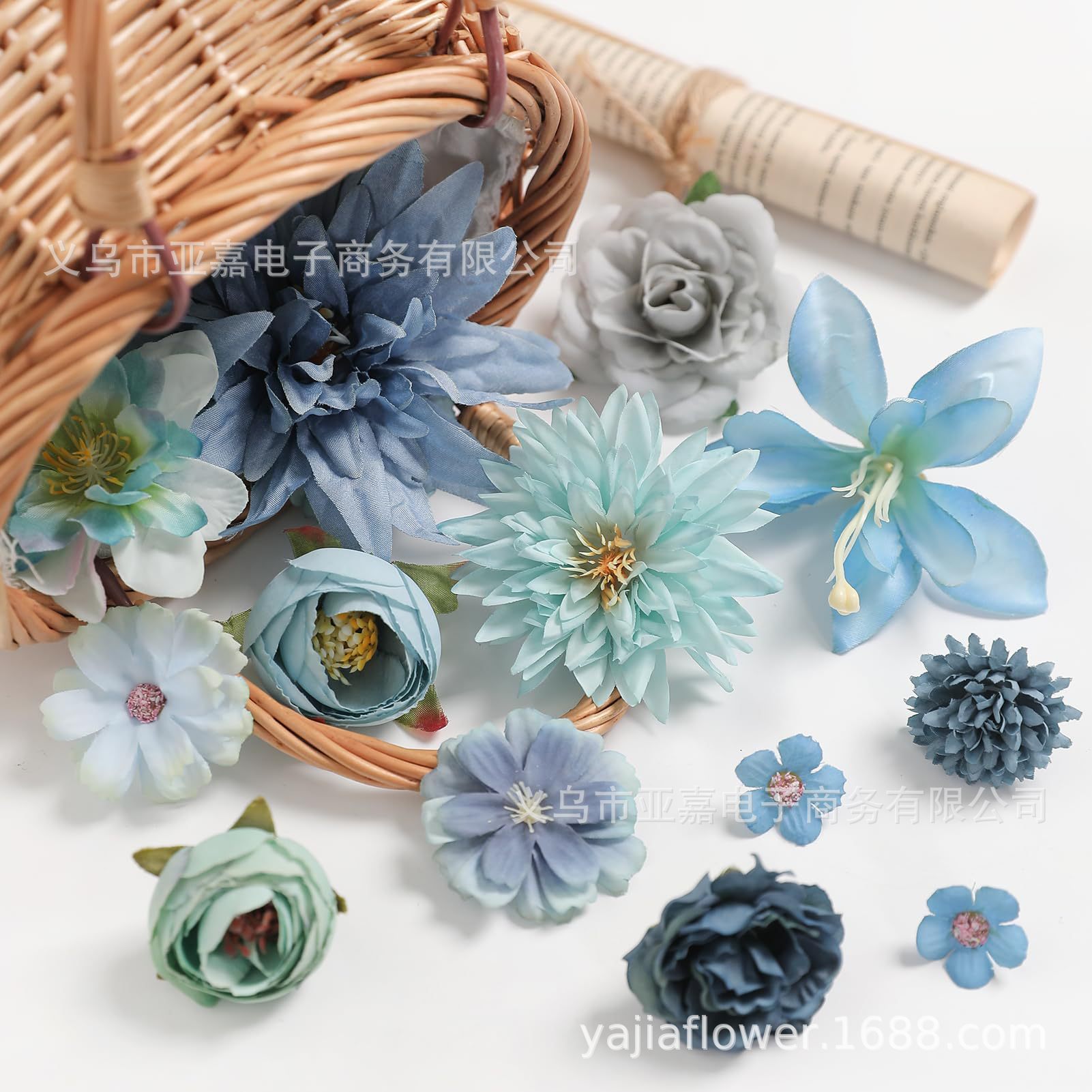 48朵组合仿真花diy材料套