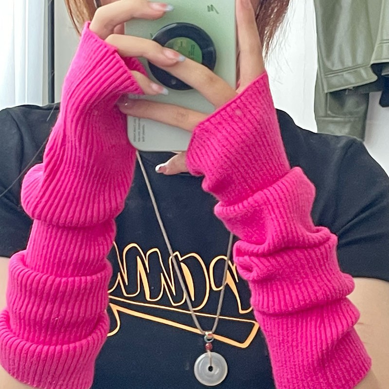 吸睛多巴胺~针织袖套女春