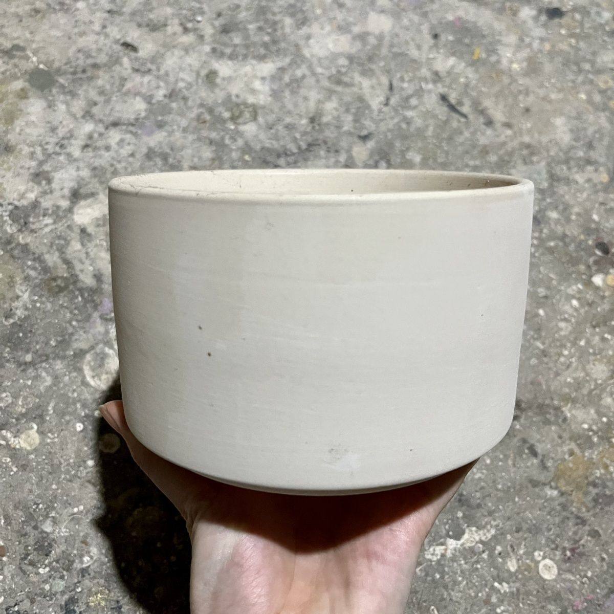 无孔白陶吸水容器耐用素烧花盆简约复古陶瓷客厅桌面白色特价