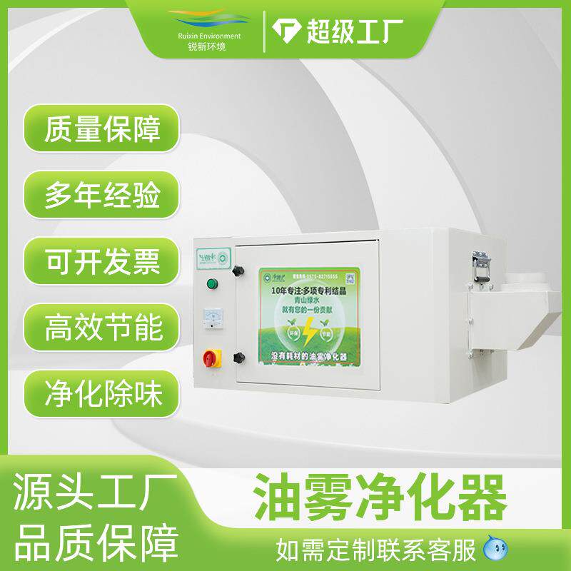 加工心静分电式RUIXIN E烟雾净化中器工业油烟机油雾离机床油烟净