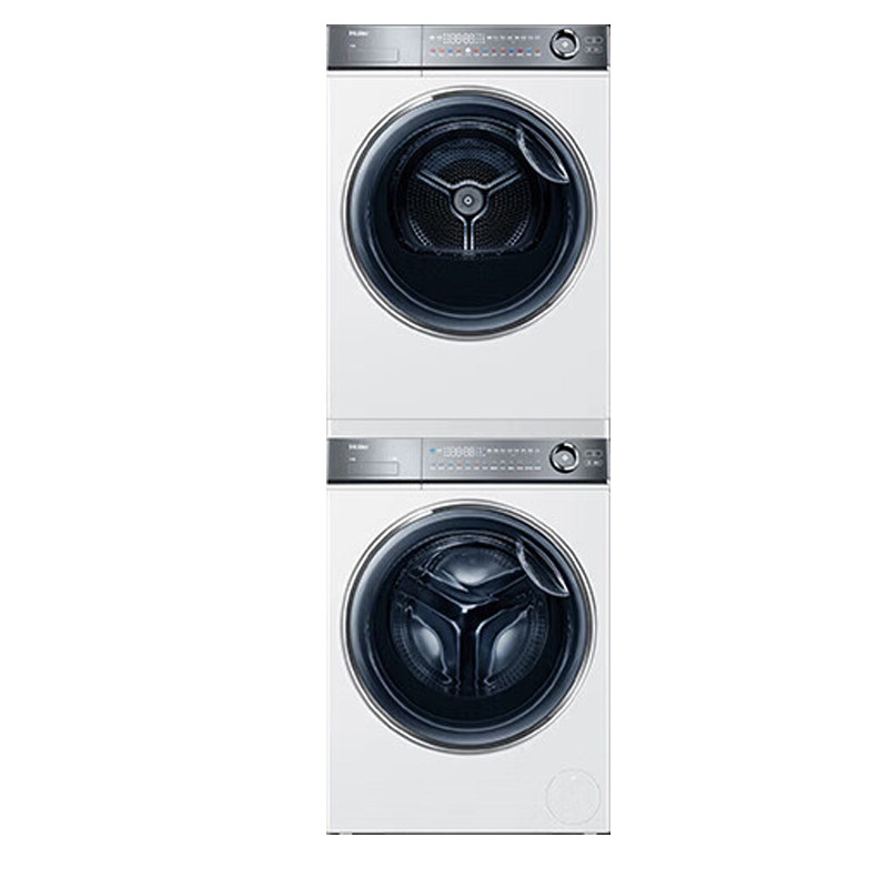 海尔(Haier)洗烘套装BD14376LWU1洗衣机+HGY100-F376WU1烘干机