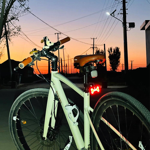 适用喜德盛自行车夜骑灯山地公路车后尾灯骑行警示灯充电配件大全