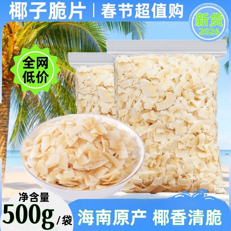 2026新货椰子片脆片烤椰片椰肉干椰角肉干海南特产原味网红零食