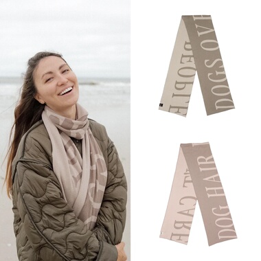 Lambwolf Dog People纯棉超柔围巾 狗狗主题 简洁设计 大字母