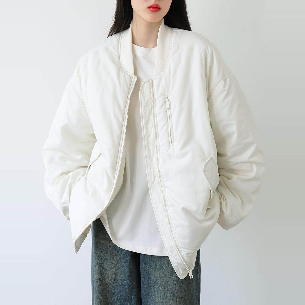 YUNLU 棒球夹克棉服女2025冬季新款街头运动休闲宽松面包服外套