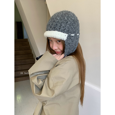 DaYu小众手工钩织护耳飞行帽