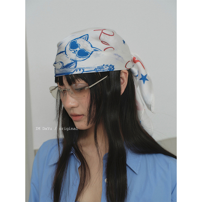DaYu千禧音乐节复古方巾头巾