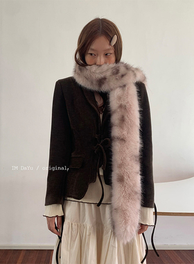 DaYu 雪地派对 加厚仿皮草毛绒围巾女秋冬氛围感保暖围脖拍照出片