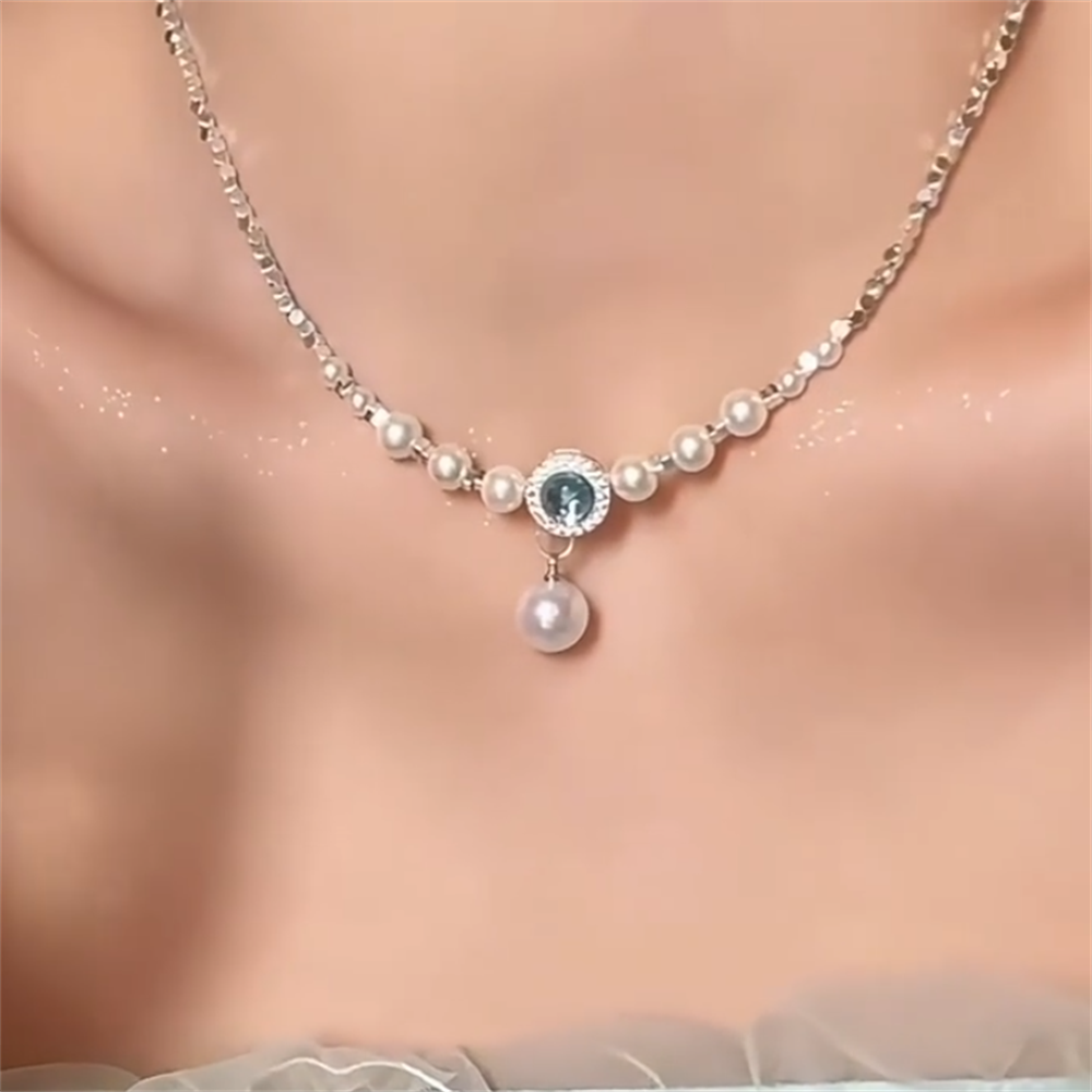 碎银几两珍珠吊坠项链女款