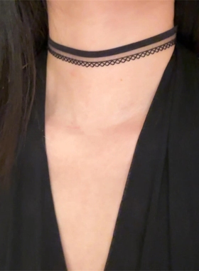 黑色蕾丝choker颈链女