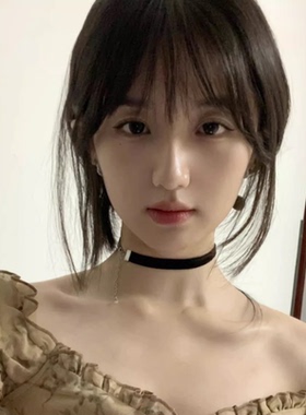 甜酷风黑色项圈女小众高级感