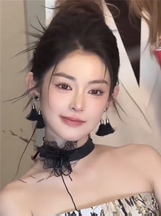气质流苏耳环女小众设计感婚纱复古宫廷风汉服耳饰 zoozmomo新中式