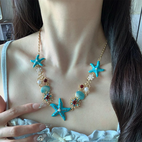 zoozmomo海星贝壳项链女海边度假风颈链拍照出图配饰轻奢锁骨链