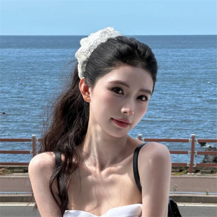 zoozmom方圆同款大肠发圈女超好看的头花蕾丝发绳低丸子头发饰潮