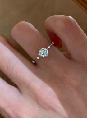 爆闪锆石戒指食指戒女款