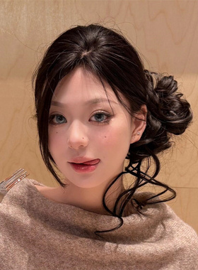 贵气千金丸子头假发发圈女高颅顶