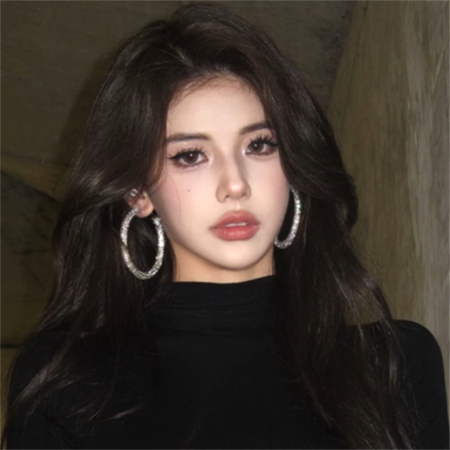 欧美博主ins风夸张镶钻耳环
