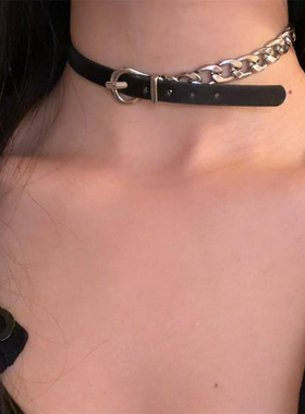 辣妹风链条拼接项链choker项圈