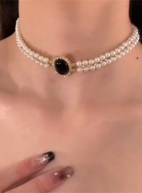 优雅珍珠项链女轻奢高级感