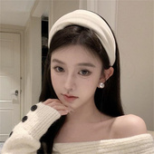 zoozmomo纯白色宽边发箍简约高颅顶头箍发饰女高级感洗脸发带头饰