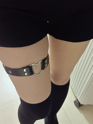 爱心腿环jk大腿绑带女暗黑日系