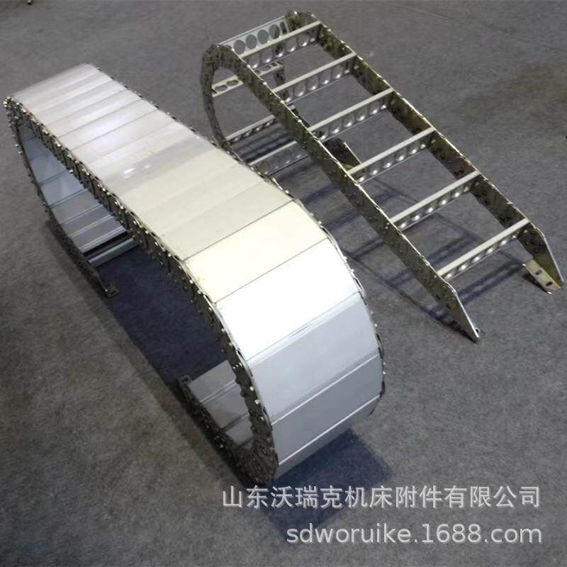 钢T75桥式加滑轮钢制拖链全 封闭钢铝拖链 HXU框架式不锈拖链传动