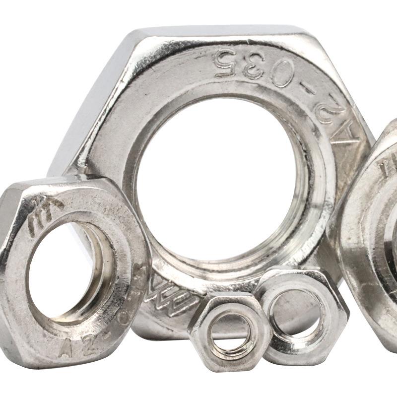 34螺不锈钢薄螺母外六螺角扁母厂家薄826型帽M6/M8/M10/DIN4039