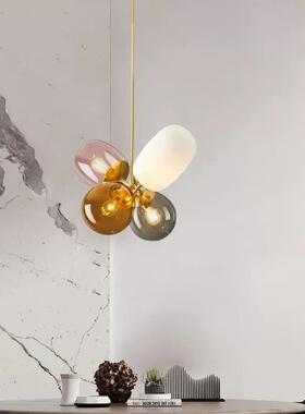 北创欧女艺术744儿童房吊灯简约现代意餐厅吧台彩色玻璃孩公主卧