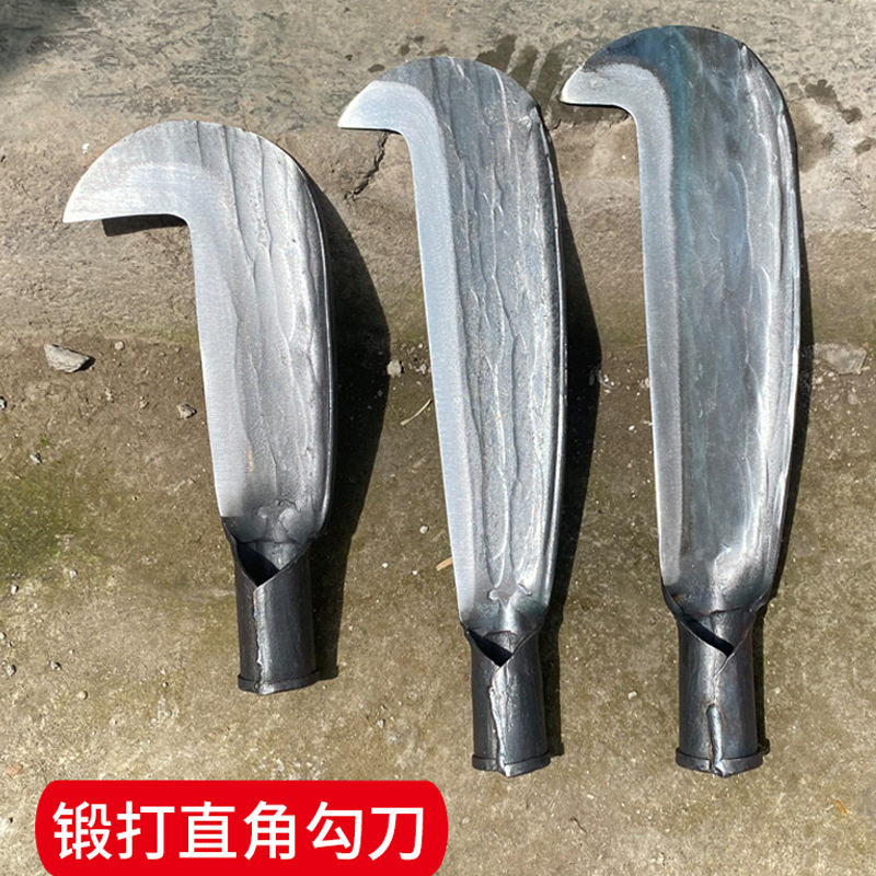 纯手工锻打弹簧钢砍柴镰刀