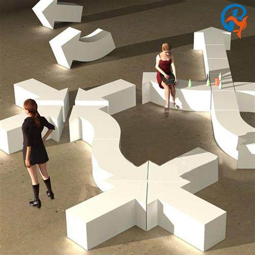 商场美陈创意异形箭头组合造型玻璃钢休闲椅户外园林休息座椅定制,商业/办公家具,休闲椅系列,淘宝优惠券,粉丝福利购,淘宝优惠卷